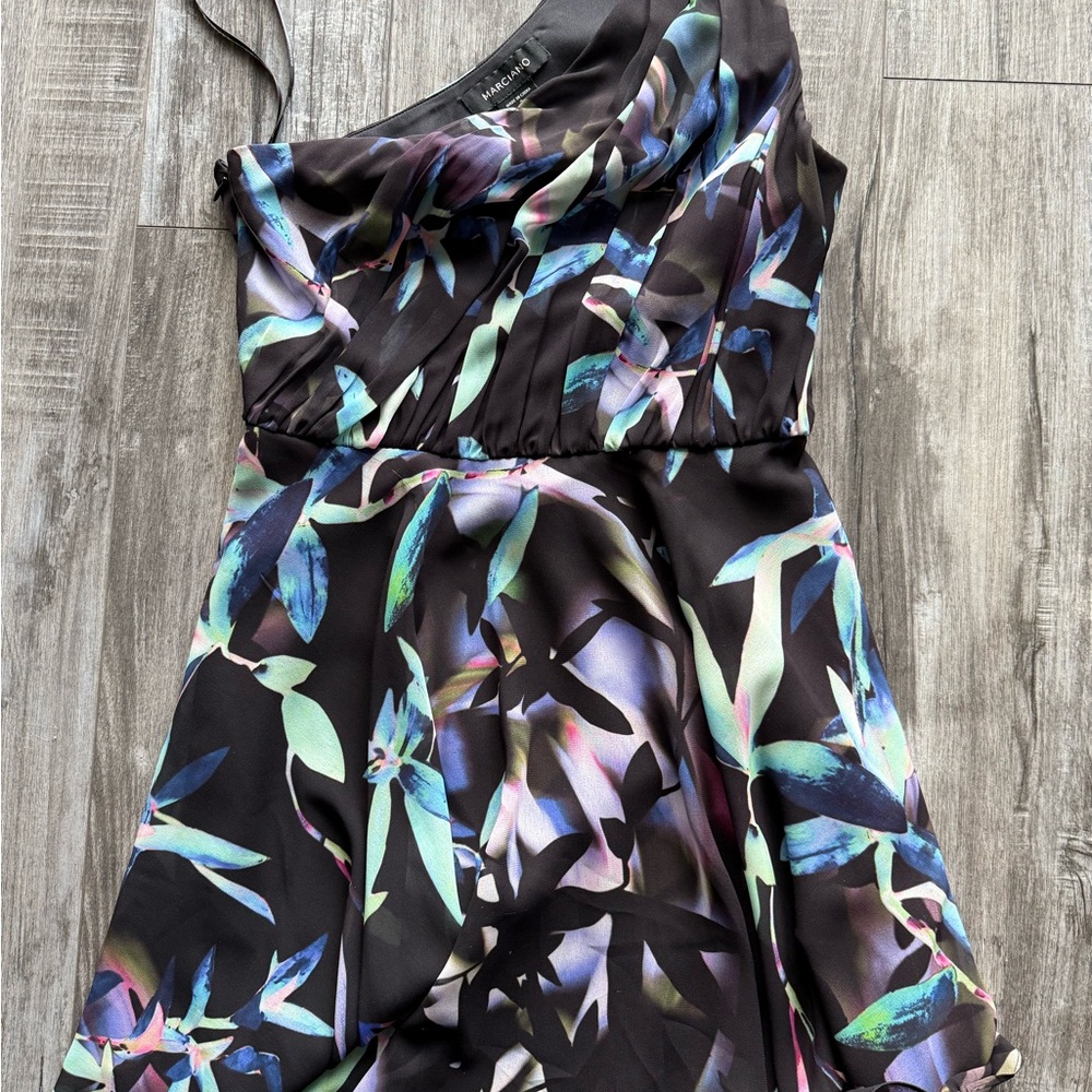 Marciano black/blue floral Dress - Size 2
